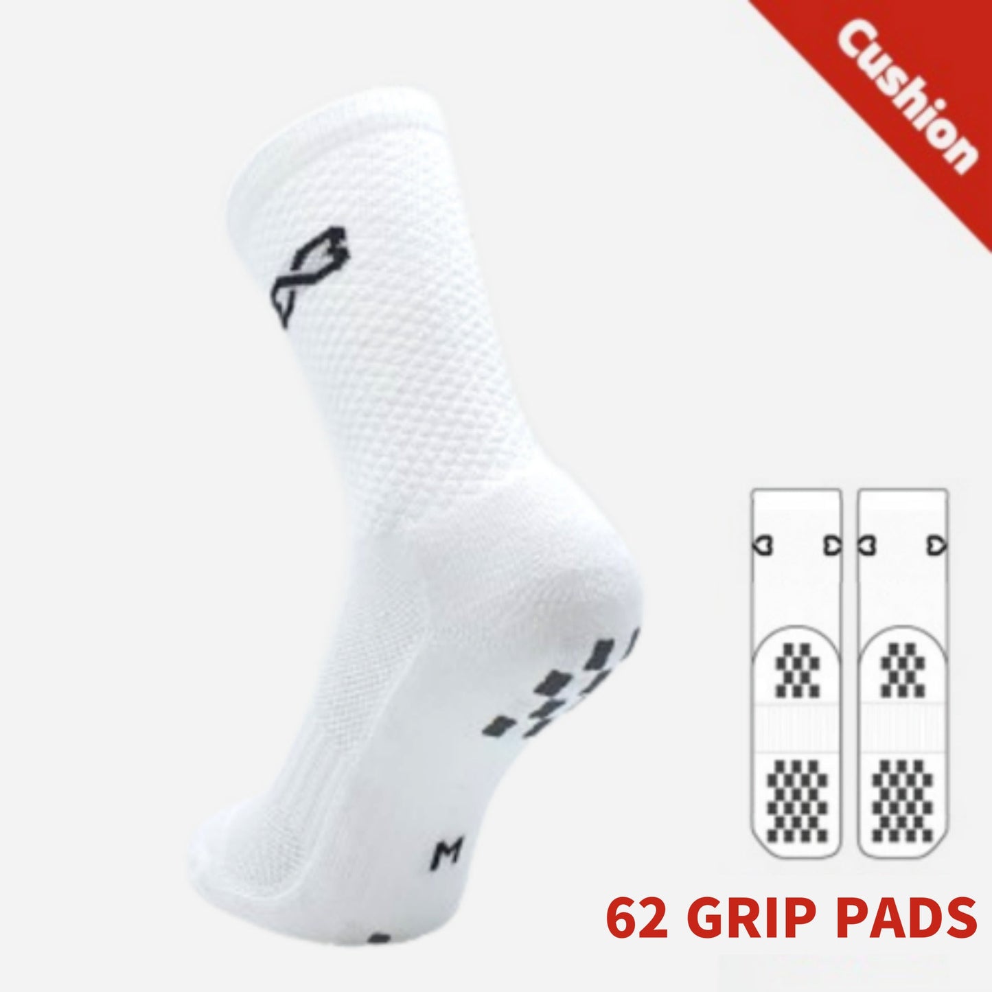 WEFOOT® IN&OUT Dual-Grip BASIC Crew Socks
