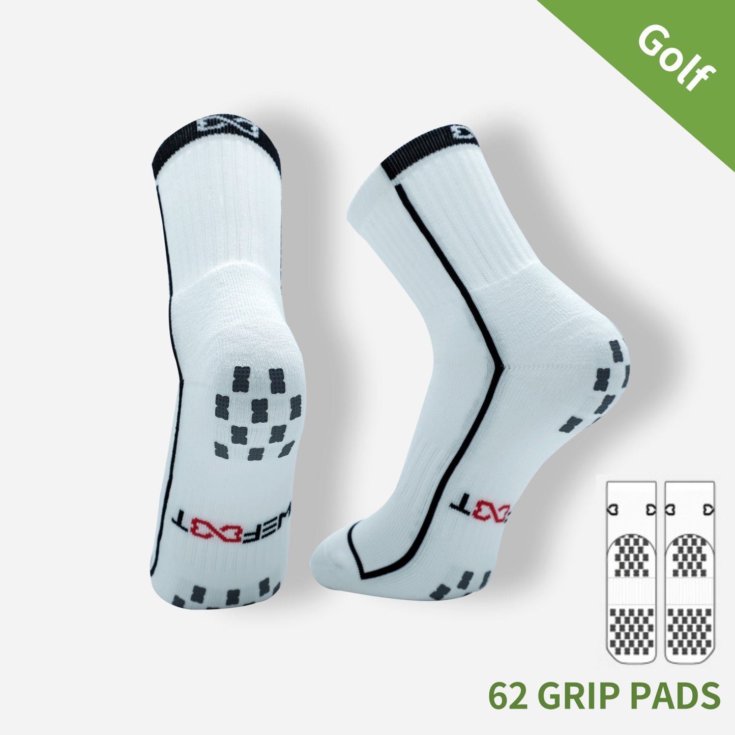 WEFOOT® IN&OUT Dual-Grip Golf Socks (Ankle Length)